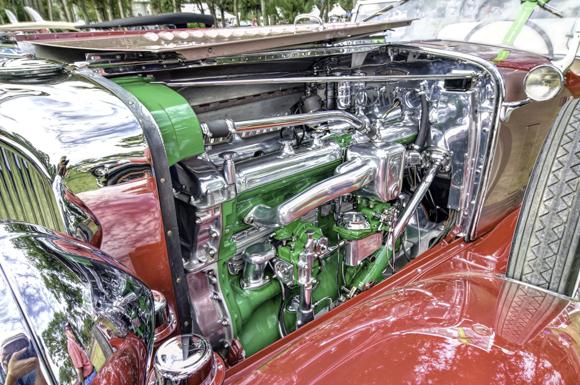 1930 Duesenberg J436 Dual Cowl Phaeton Engine