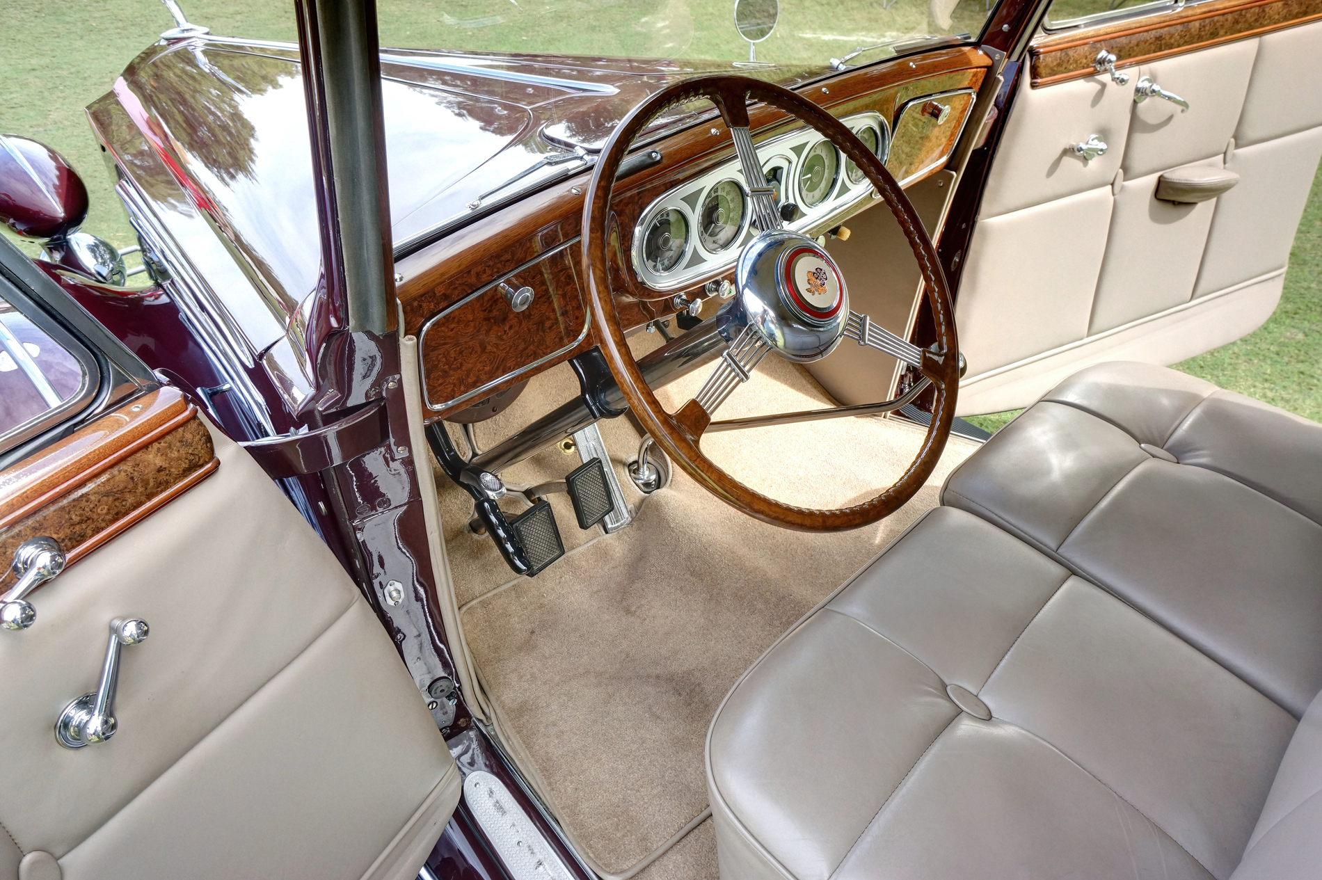 1937 Packard 1507 Twelve Convertible Coupe Interior